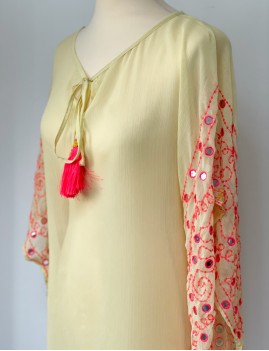 Poncho en crêpe hippie - Boutique L'anana(s)