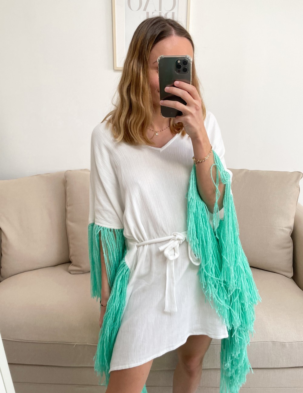 Poncho à franges bohème - Boutique L'anana(s)