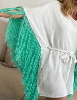 Poncho à franges gipsy - Boutique L'anana(s)