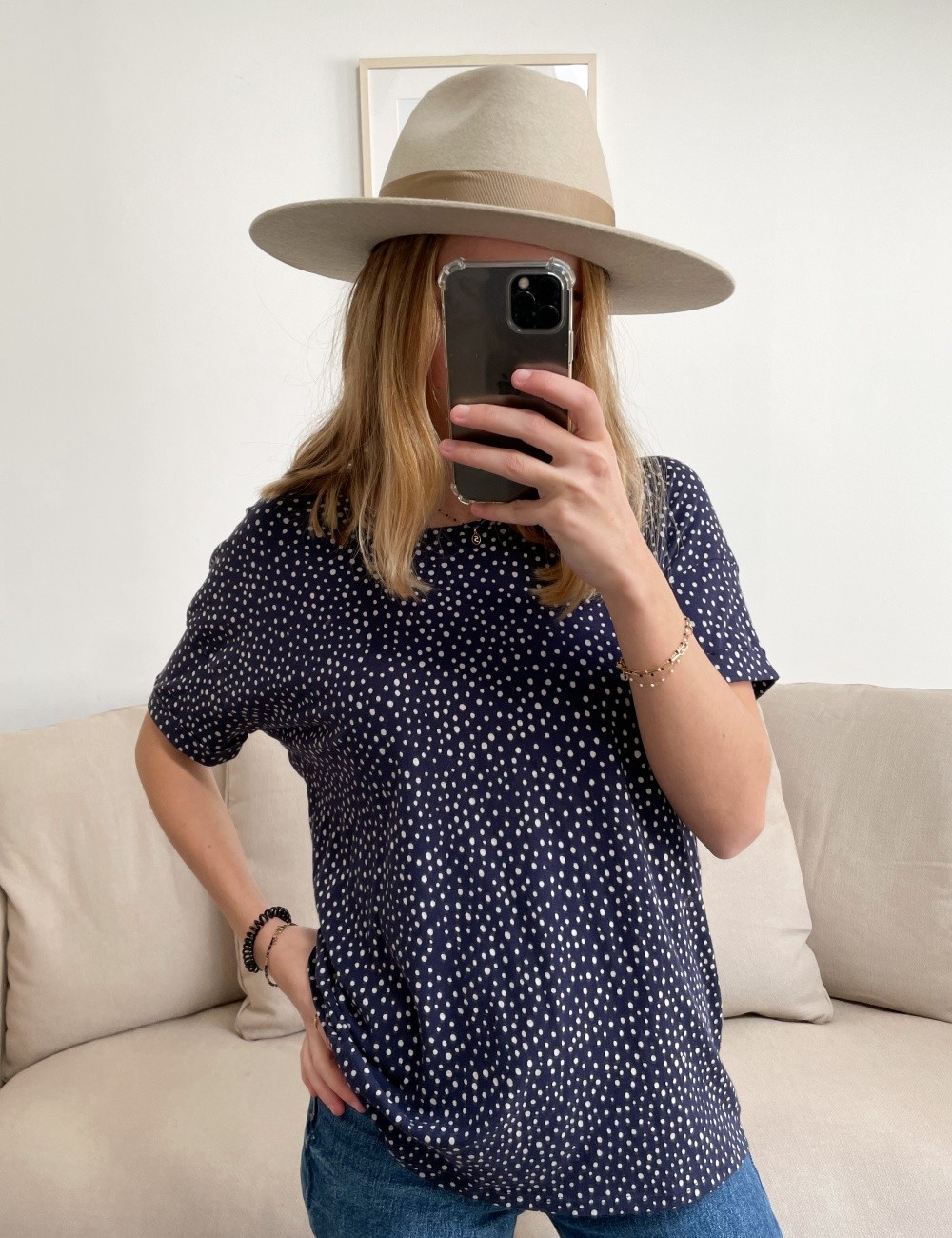 T-shirt à pois bohème - Boutique L'anana(s)