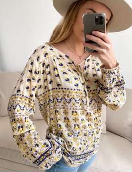 Blouse fleurie - Boutique L'anana(s)