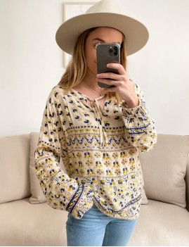Blouse fleurie hippie - Boutique L'anana(s)