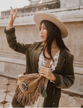 Banane à franges en cuir - Boutique l'anana(s)