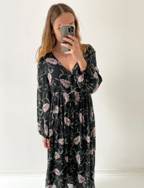 Robe longue fleurie - Boutique L'ananas