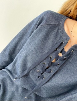 Sweat-shirt à lacets hippie - Boutique L'ananas