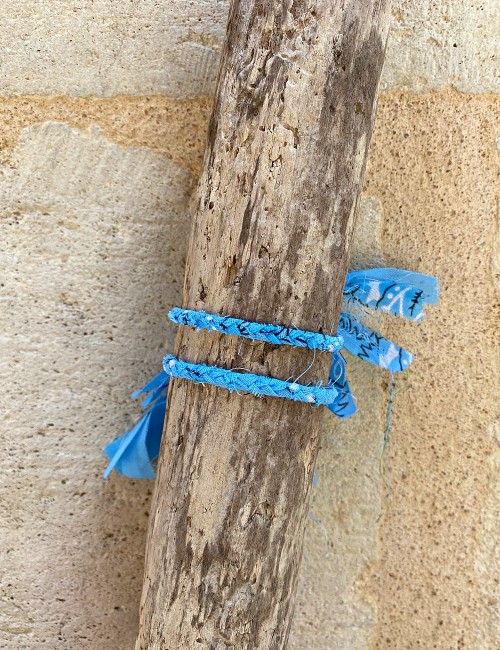 Bracelet bandana hippie bleu - Boutique l'ananas