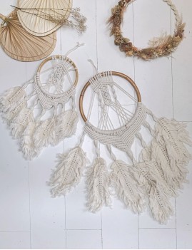 Grand attrape-rêve macramé hippie - Boutique L'anana(s)