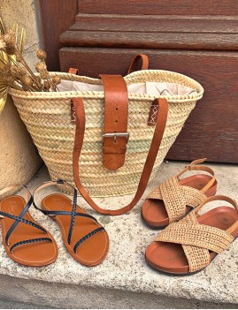 Sandales tressées en cuir - Boutique L'ananas
