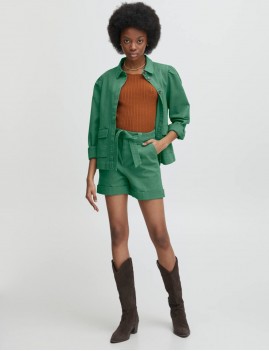 Short vert taille haute - Boutique l'anana(s)