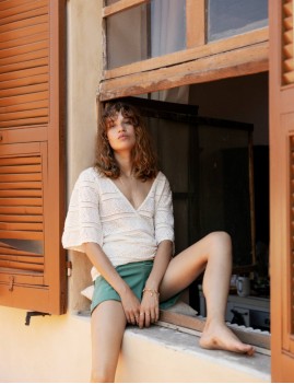 Short vert vintage - Boutique l'anana(s)