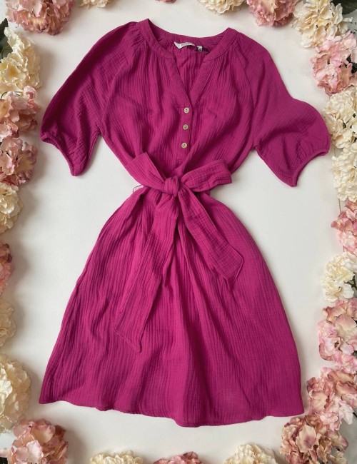 Robe bohème rose - Boutique l'anana(s)