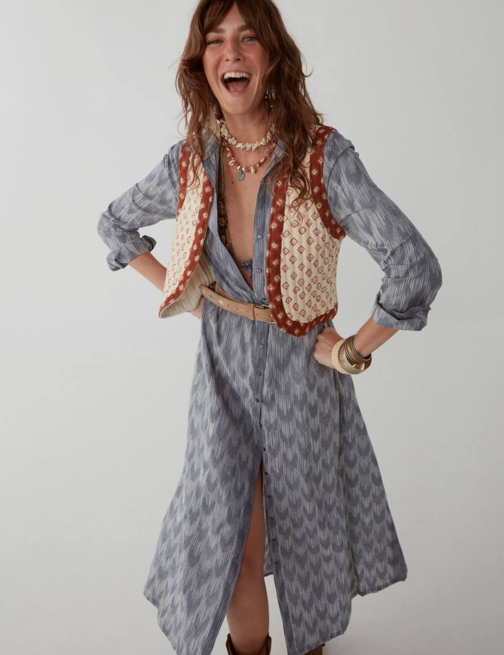 Gilet court hippie - Boutique l'anana(s)