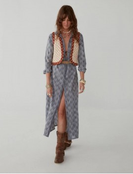 Gilet court hippie sans manches - Boutique l'anana(s)