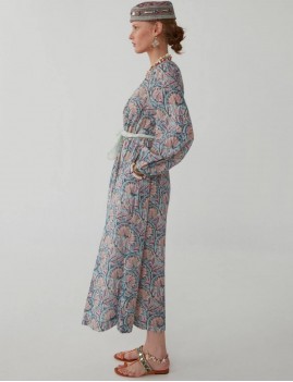 Robe longue fleurie hippie - Boutique l'anana(s)