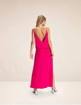 Robe longue unie dos nus - Boutique l'anana(s)