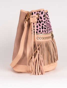 Sac bourse franges cuir - Boutique l'anana(s)