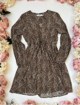 Robe courte léopard à nouer - Boutique l'anana(s)