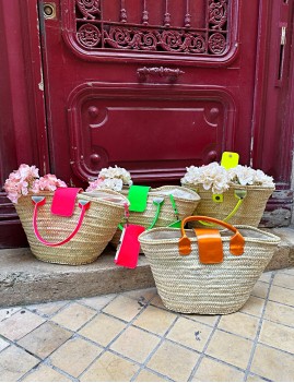 Sac panier cuir hippie coloré - Boutique l'anana(s)