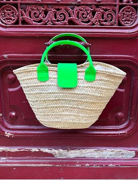 Panier cuir boho chic - Boutique l'anana(s)
