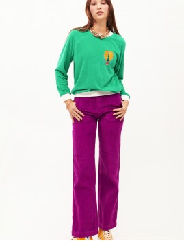 Pantalon velours mauve - Boutique l'anana(s)