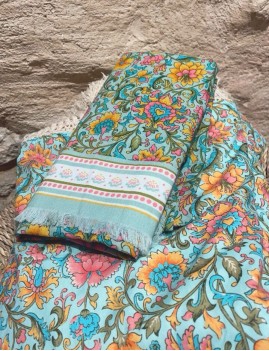 Paréo boho bleu à fleurs LOUISE MISHA - Boutique L'aNana(s) Paréo boho bleu à fleurs LOUISE MISHA - Boutique L'aNana(s)