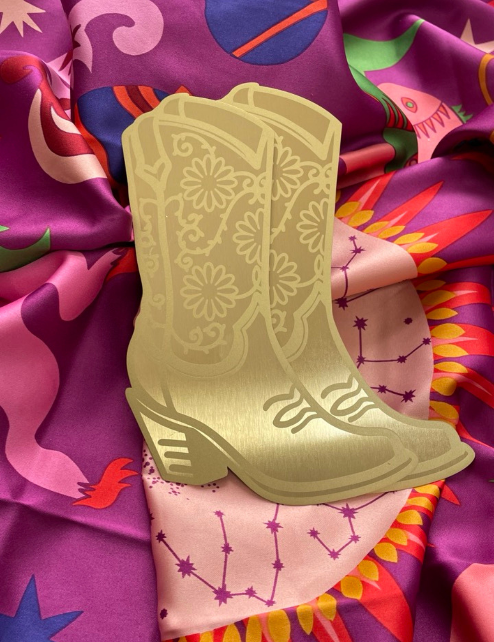 Marque page laiton doré bottes cowboy - boutique l'anana(s) Marque page laiton doré bottes cowboy - boutique l'anana(s)