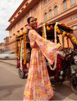 Robe longue fleurie - Boutique L'anana(s)