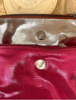 Trousse cuir fushia - Boutique L'anana(s)