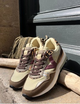 Baskets bohème kaki 1156108 VICTORIA - Boutique L'anana(s)