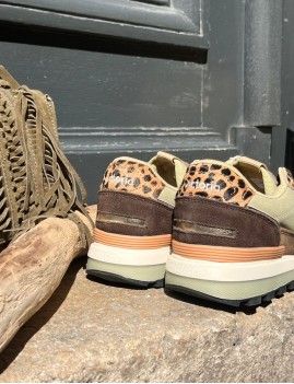 Baskets Kaki boho VICTORIA - Boutique L'anana(s)