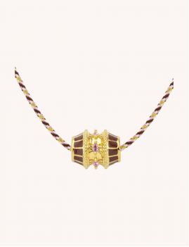 Collier original marron MYA-BAY - Boutique L'aNana(s)