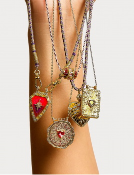 Collier corde BURGUNDY TALISMAN MYA-BAY - Boutique L'aNana(s)