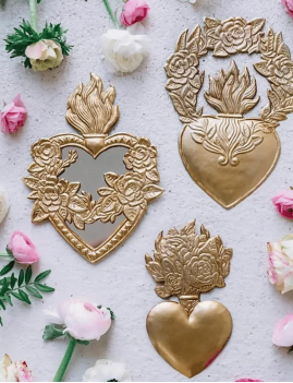 Coeur métal doré ex-voto BONCOEURS - Boutique L'aNana(s)