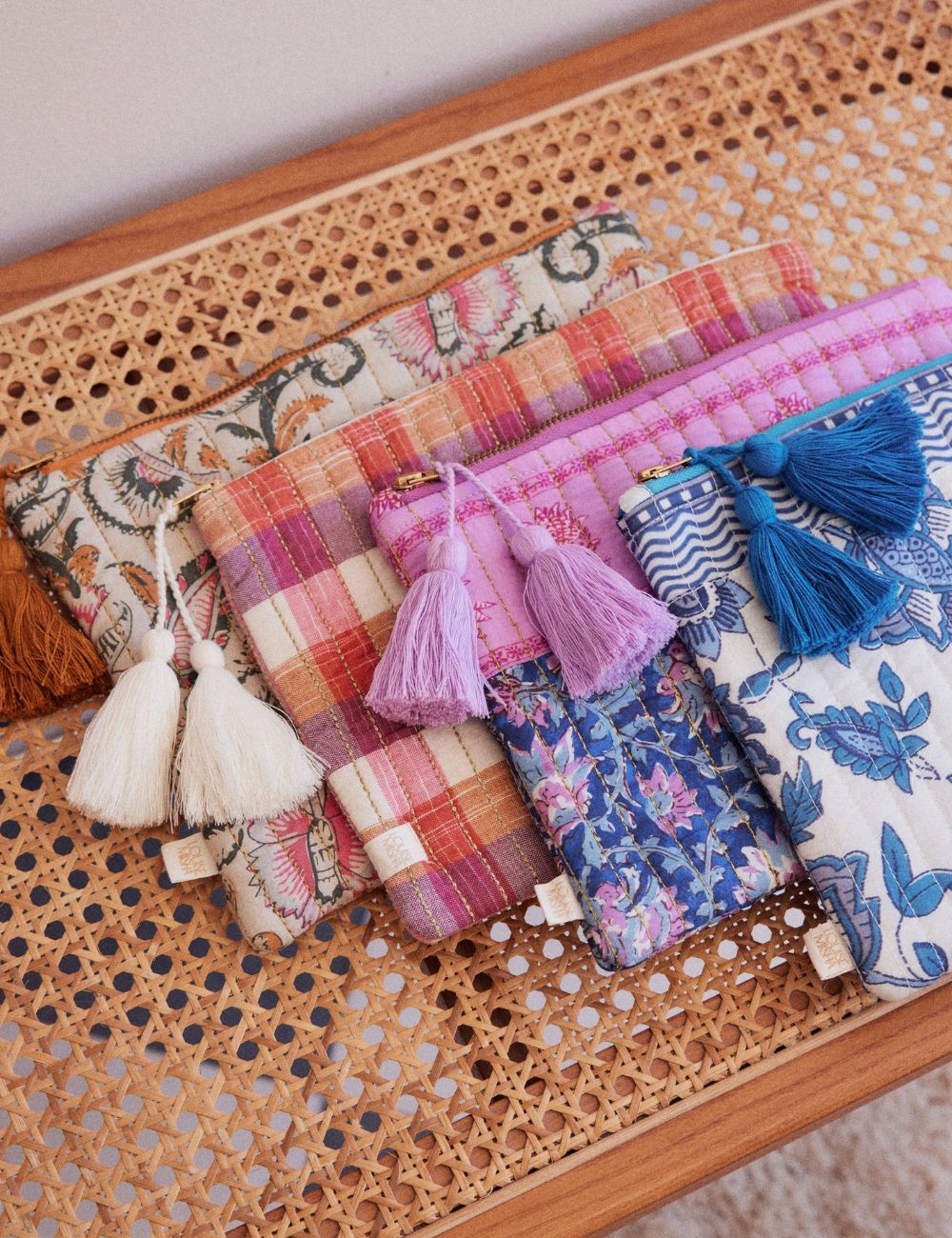 Pochette boho à carreaux DOMINA louise Misha - Boutique L'aNana(s)