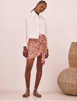 Jupe short d'été boho rose Nekane - Boutique L'aNana(s) Jupe short d'été boho rose Nekane - Boutique L'aNana(s)
