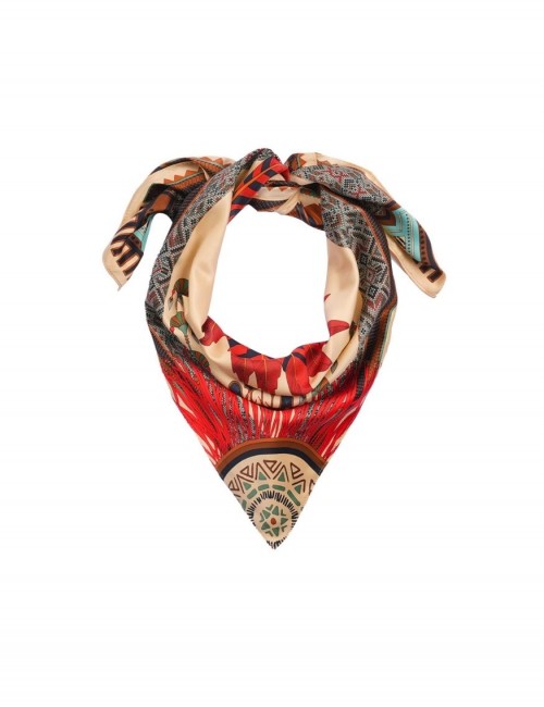 Foulard beige bohème hippie WESTERN WILD - Boutique L'aNana(s)