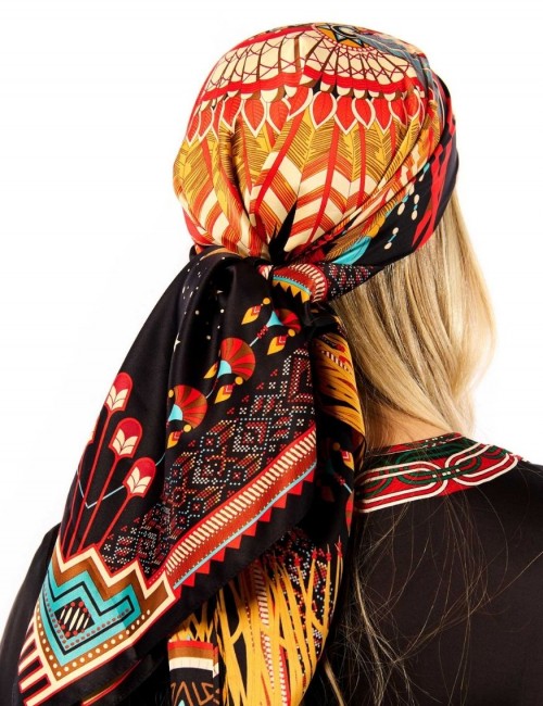 Foulard coloré jaune noir WESTERN WILD - Boutique L'aNana(s)