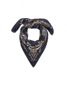 Foulard ethnique noir bandana PAISLEY WILD - Boutique L'aNana(s)