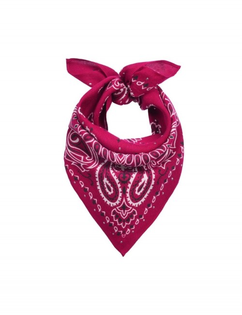 Foulard rouge en laine femme PAISLEY WILD - Boutique L'aNana(s)