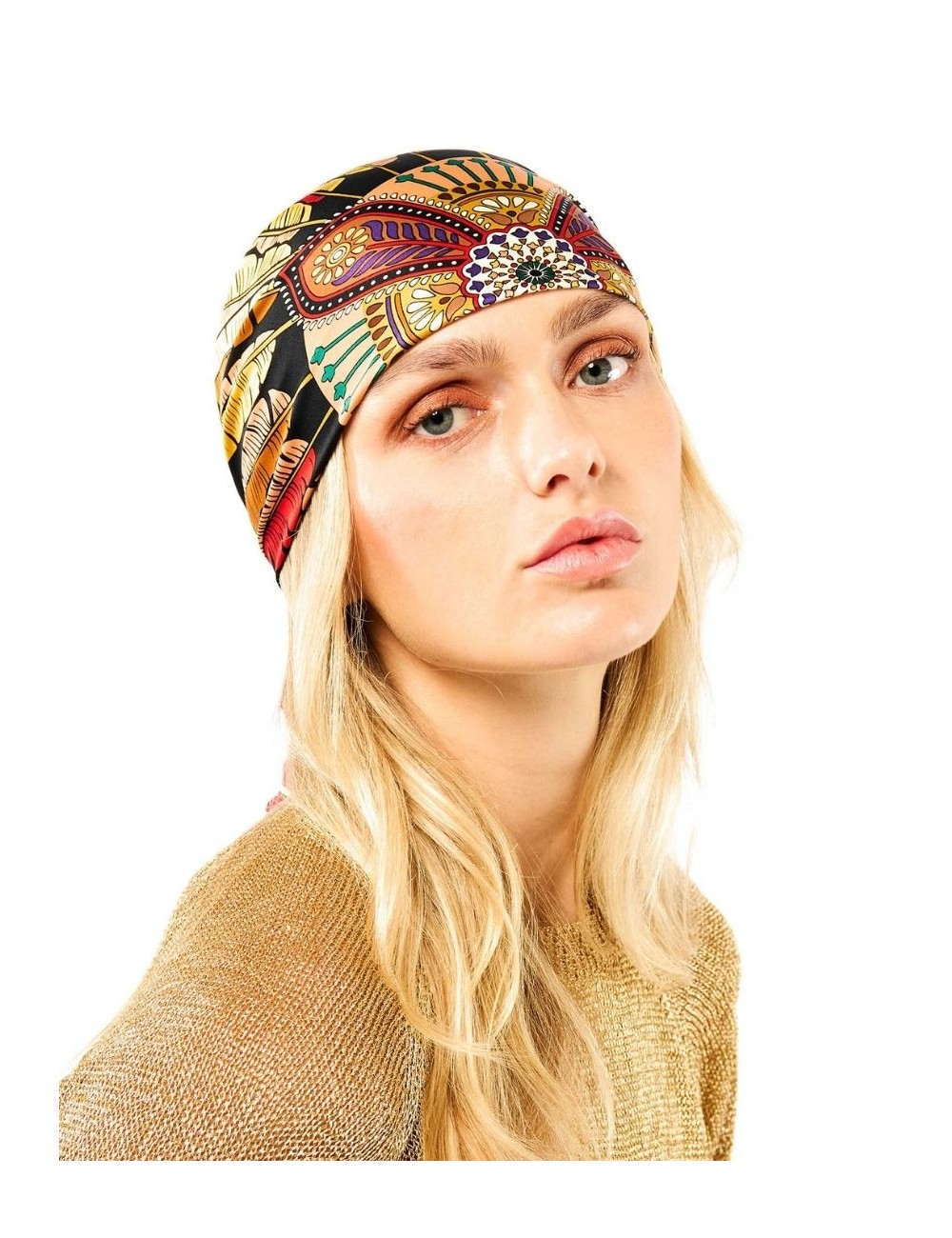 Foulard coloré noir hippie PONY PONY WILD - Boutique L'aNana(s)