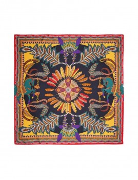 Foulard noir coloré PONY PONY WILD - Boutique L'aNana(s)