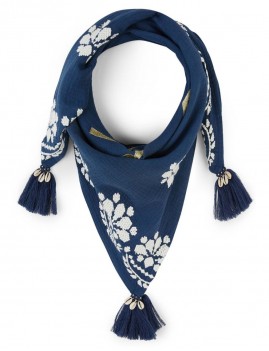 Foulard bleu foncé hiver OCAMPO WILD - Boutique L'aNana(s)