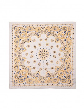 Foulard bohème bandana blanc PAISLEY WILD - Boutique L'aNana(s)