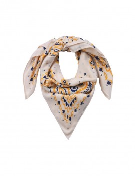 Foulard blanc bandana femme PAISLEY WILD - Boutique L'aNana(s)