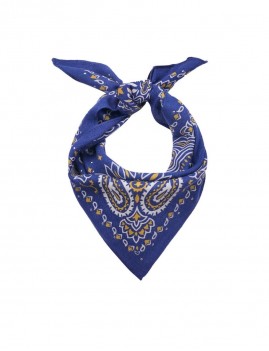 Foulard bleu bandana doux PAISLEY WILD - Boutique L'aNana(s)