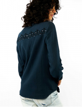 Blouse bohème brodée de miroirs MALA WILD - Boutique L'aNana(s) Blouse bohème brodée de miroirs MALA WILD - Boutique L'aNana(s)