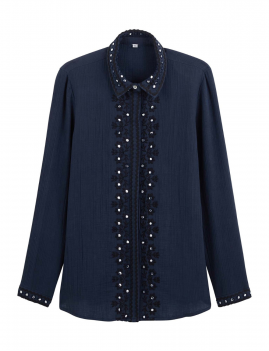 Chemise de rentrée bohème brodée de miroirs MALA WILD - Boutique L'aNana(s) Chemise de rentrée bohème brodée de miroirs MALA WILD - Boutique L'aNana(s)