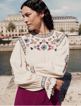 Blouse brodée boho chic IZZA Louise Misha - Boutique L'aNana(s)