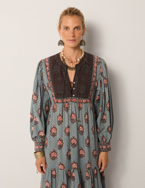 Robe bohème bleue Maison Hôtel - Boutique L'aNana(s)