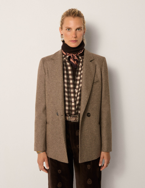Blazer boho marron Maison Hôtel - Boutique L'aNana(s)
